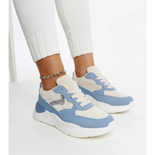 Gemre Beige-blue platform sneakers Nereida Cene