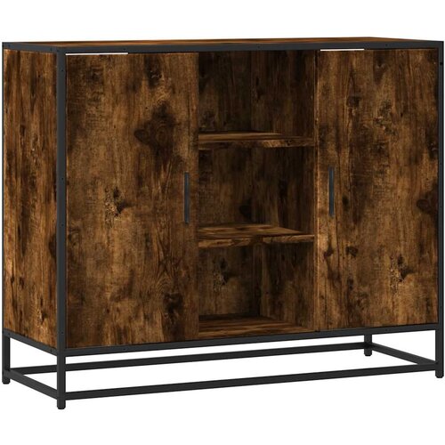 Maison Chic Komoda - Predalnik dimljeni hrast 92x35x76 cm konstruiran les, (21718366) Slike