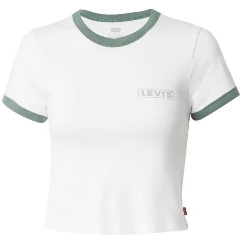 Levi's Majica 'GRAPHIC RINGER MINI TEE' svijetlosiva / jabuka / bijela
