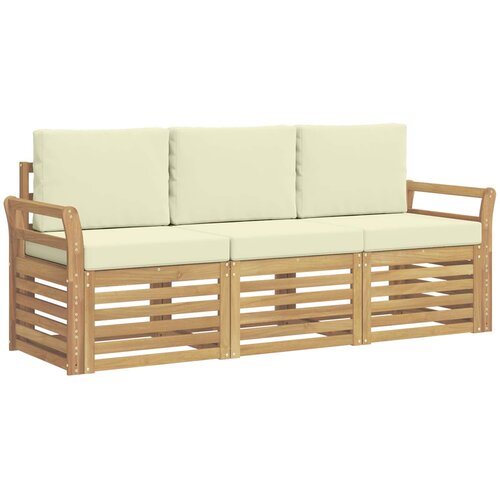  Setovi sofa 3 kom. Bijela i krem Polyester 194 x 63 x 73 cm Slike