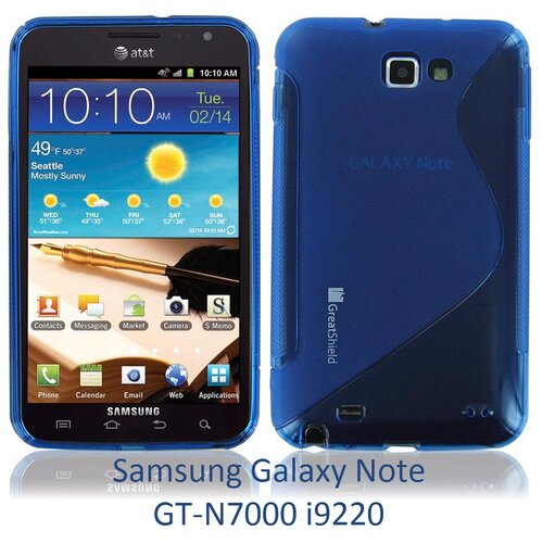  Gumijasti / gel etui S-Line za Samsung Galaxy Note N7000 i9220 - modri Cene