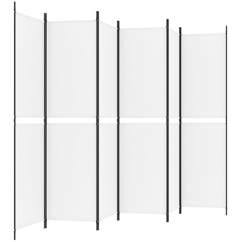  pregrada s 6 panela bijela 300x200 cm od tkanine Slike