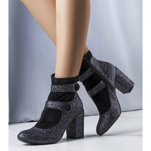 Gemre Black Glitter Ankle Boots Orlando Cijene