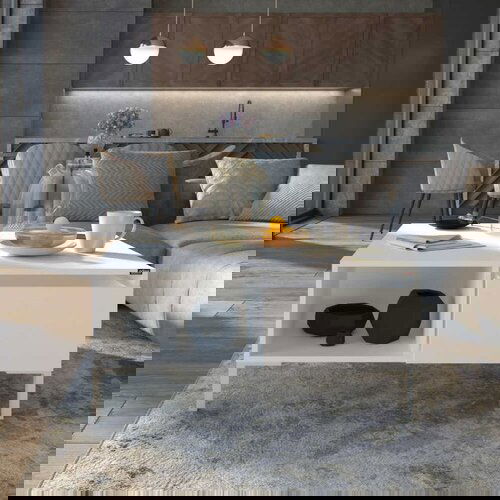 Hanah home Shp-660-Dd-1 diamond white coffee table Cene