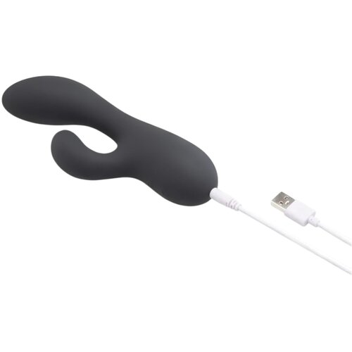 Le Wand Soft Rabbit - 2-motorski vibrator s klitoralnim rukačem (crni) Slike