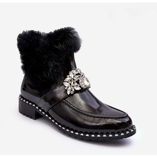 Kesi Flat heeled shoes and platform sztyblety black Linestta Cene