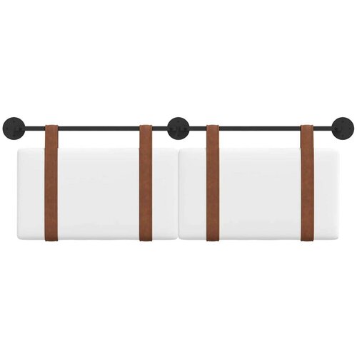  Držeće uzglavlje Zidne Bijeli 130 x 55 x 5 cm Antikni PU - Bijeli 120 cm bez LED Slike