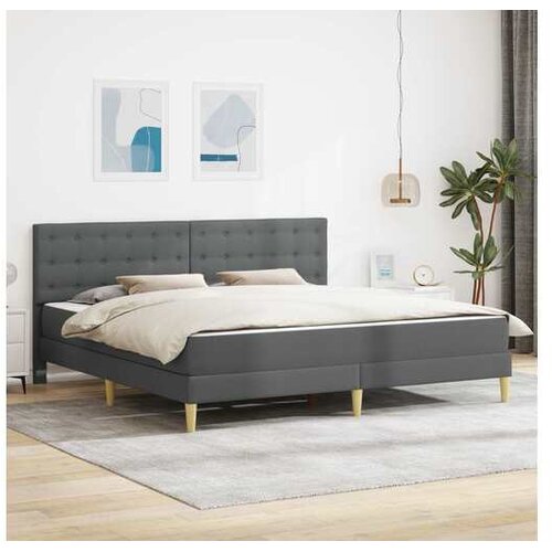 vidaXL Okvir kreveta s madracem Tamnosiva 180 x 200 cm Tkanina - Tamno siva 180 x 200 cm Cijene