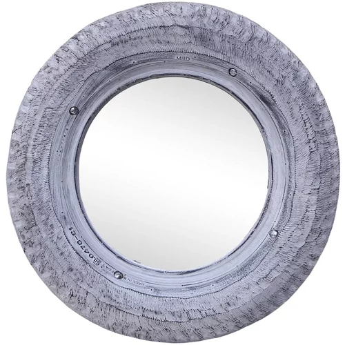 vidaXL Ogledalo bijelo 50 cm od obnovljene gume