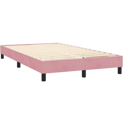 Box Spring krevet s madracem ružičasti 120x220 cm samt Slike