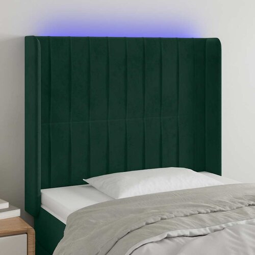  LED uzglavlje tamnozeleno 93x16x118/128 cm bar&scaron;unasto Cijene