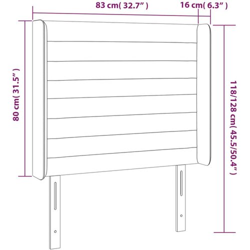  Uzglavlje tamnozeleno 83x16x118/128 cm bar&amp;scaron;unasto Slike