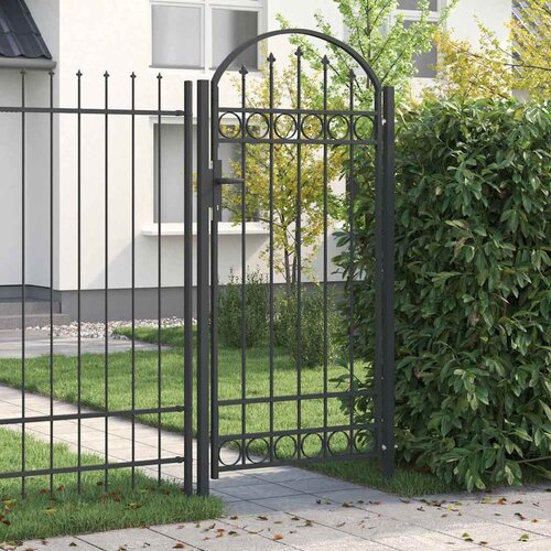 vidaXL Ogradna vrata Siva 100 x 250 cm Čelik s praškastim premazom Cijene