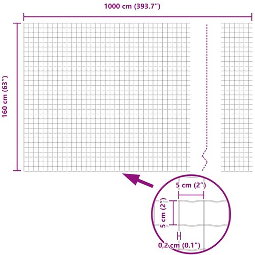 Euro ograda 1,6 x 10 m Željezo prekriveno PVC-om Slike