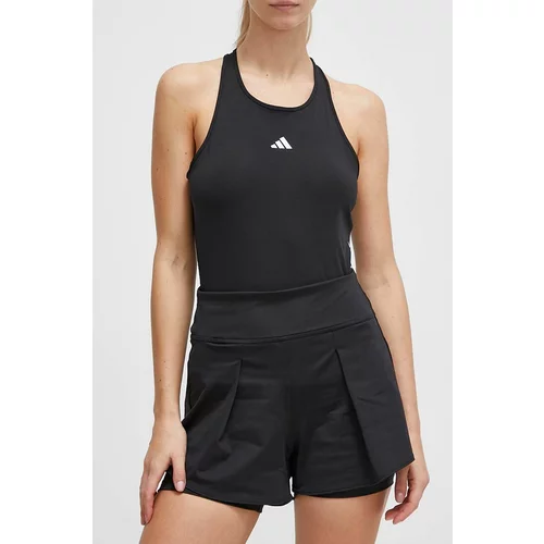 Adidas Kratke hlače za vadbo Tennis Match črna barva