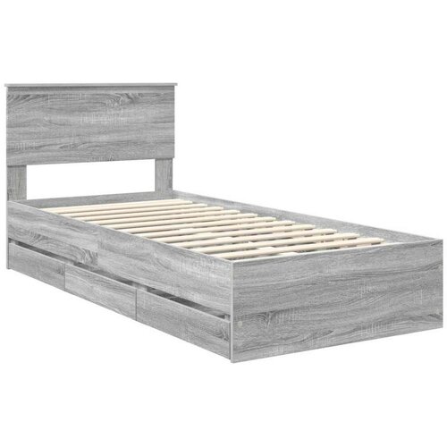  Okvir za krevet Siva Sonoma 90 x 190 cm Inženjersko Drvo - Sivi hrast sonoma 90 x 190 cm Cene