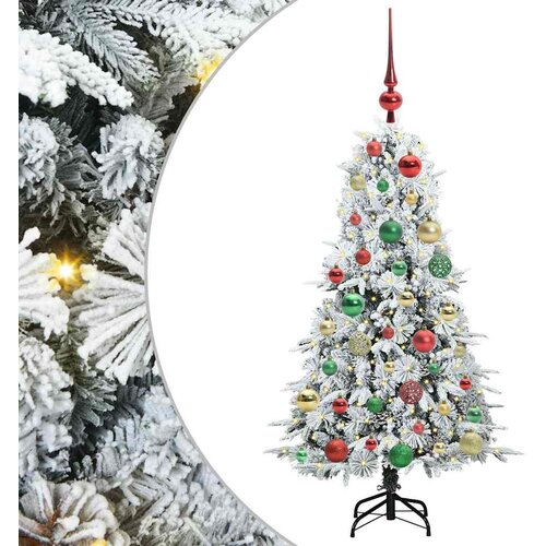  Umjetno božićno drvce s nogom s stalakom Bijelo 120 cm PE i PVC Slike