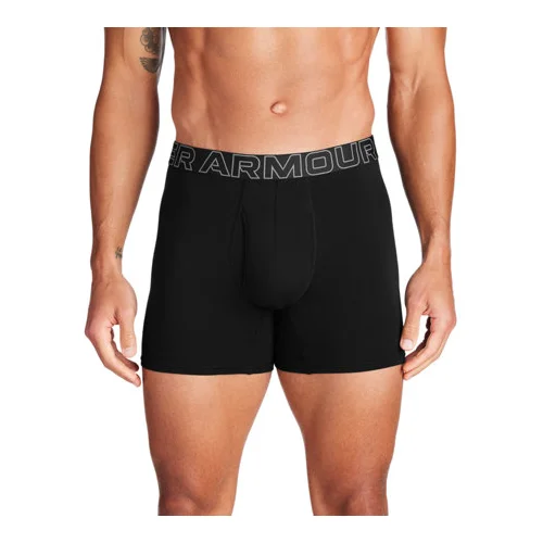 Under Armour UA Performance Cotton 6in Boxerjock 3 Pack, Black/Steel - L, (21286902)