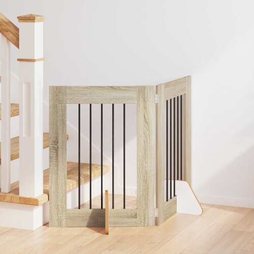  Vrata za pse s postoljem 2 pcs Hrast sonoma 60 x 60 cm Slike