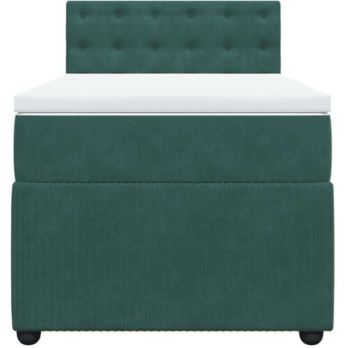 VidaXL box spring krevet s madracem tamnozeleni 100x200 cm bar&amp;scaron;unasti Slike