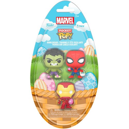 FUNKO Pocket Pop Pocket POP Blister 3 Figurice Marvel: Spiderman, Hulk, Iron Man Slike