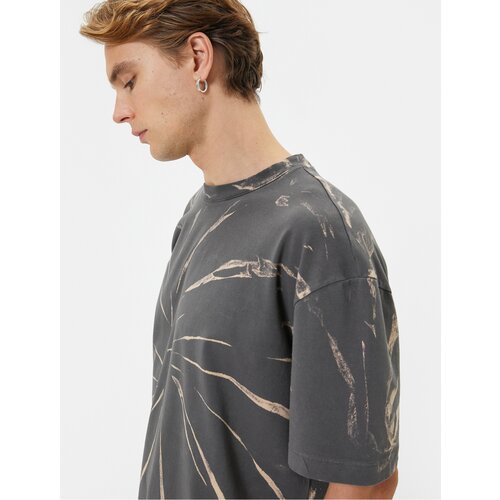 Koton Oversize T-Shirt Abstract Printed Crew Neck Short Sleeve Slike
