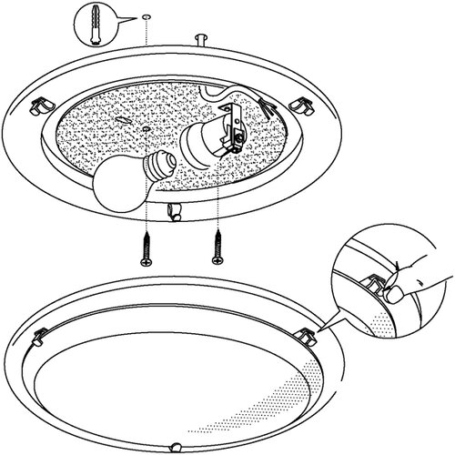 Eglo Planet 1 plafonjera/1 dm290 crna Slike