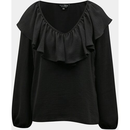 Dorothy Perkins Black blouse with ruffles Slike