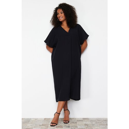 Trendyol Curve Black Midi Woven Dress Slike