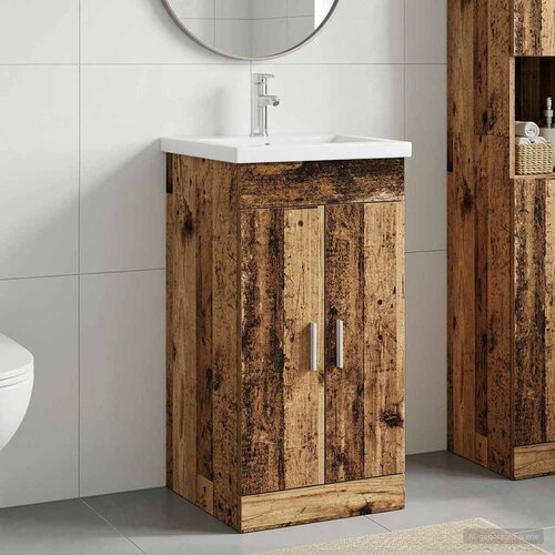  Kupaonski umivaonik s sudoperom Staro drvo 42 x 40 x 84,5 cm Cijene