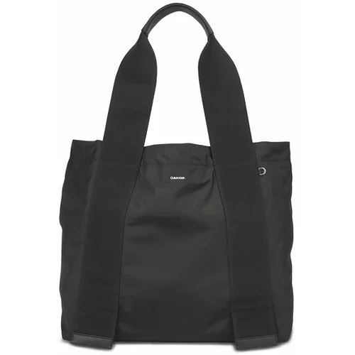 Calvin Klein Ročna torba Wide Strap Nylon Shopper Lg K60K611044 Črna