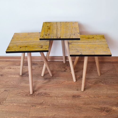Hanah home Set 3 stočića 3Shp127 Yellow Cene