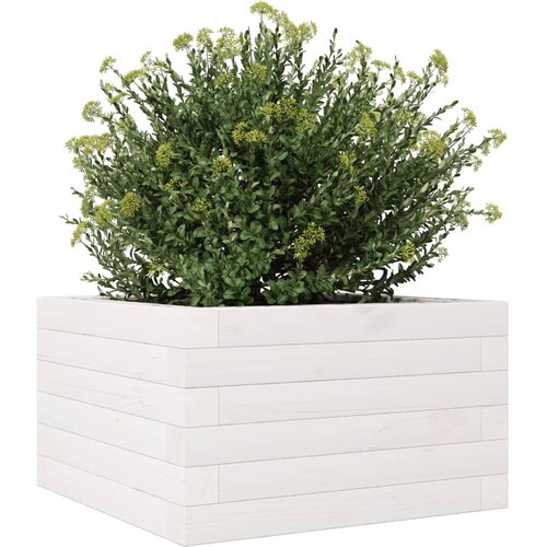  Vrtna sadilica bijela 40 x 40 x 23 cm od masivne borovine Slike