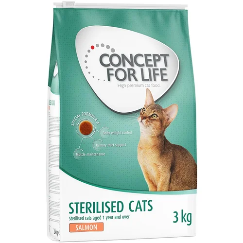 Concept for Life 3 kg Adult po posebnoj cijeni! - Sterilised Cats losos