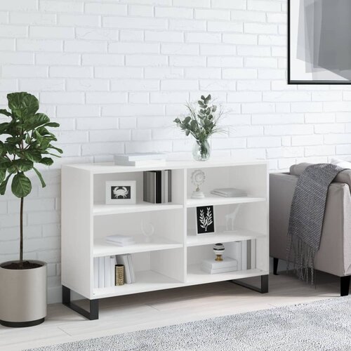 The Living Store Komoda visok sijaj bela 103,5x35x70 cm inženirski les - Komoda, (21661816) Slike