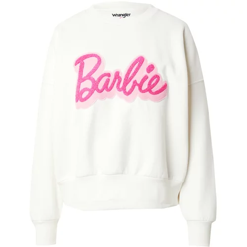 Wrangler Sweater majica roza / roza / bijela