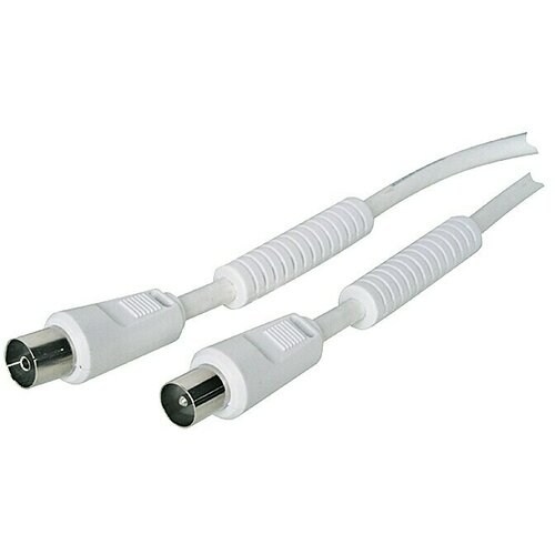 SCHWAIGER Priključni kabel za anteno (5 m, Bela, 90 dB) Cene