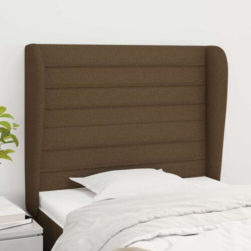  Uzglavlje s ušima tamnosmeđe 93x23x118/128 cm od tkanine Cijene