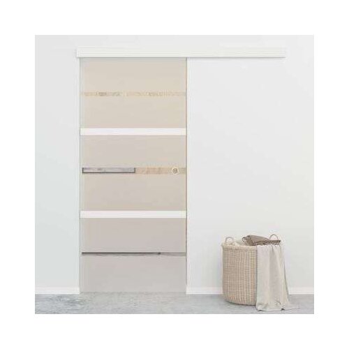  Drsna vrata ESG steklo in aluminij 90x205 cm srebrna, (20767327) Cene