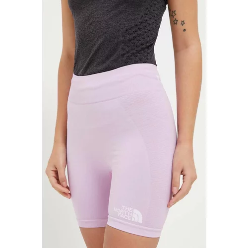 The North Face Sportske kratke hlače za žene, boja: ružičasta, glatki materijal, visoki struk