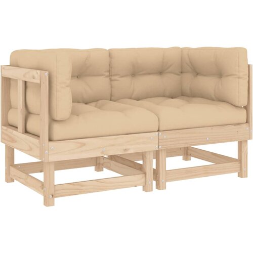 Maison Chic Kotni kavč - Sofa - Kanape z blazinami 2 kosa trdna borovina, (21727443) Cene