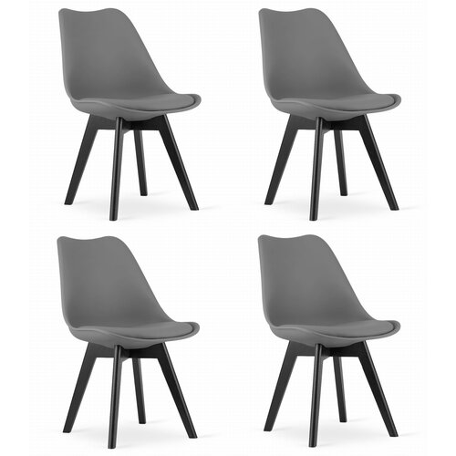 Brandless MARK stol - grafit / črne noge x 4, (22030939) Slike