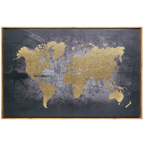 Atmosphera slika sa ramom na platnu world 58x88cm Slike