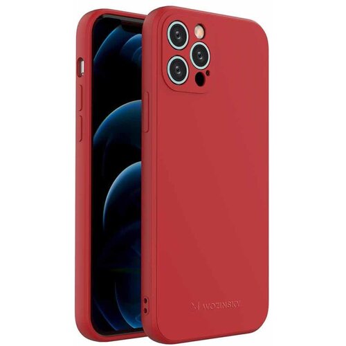 Wozinsky Color Case silikonska fleksibilna izdržljiva maska ​​za iPhone 12 Pro crvena Cijene