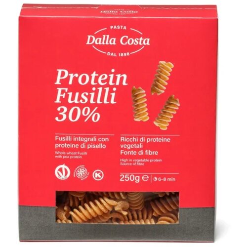 Dalla Costa Proteinska integralna tjestenina s 30% proteina graÅ¡ka- Fusilli 250g Cene
