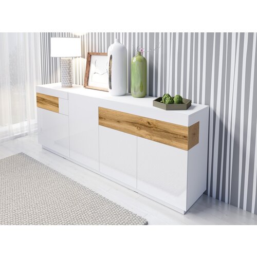 Helvetia KOMODA STOCKHOLM 219CM BELA/HRAST Cijene