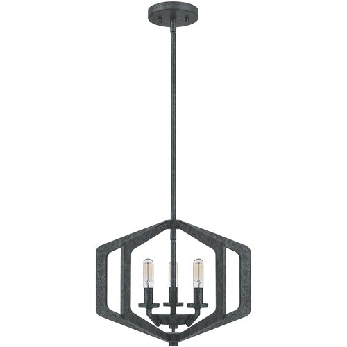 Elstead Lighting Elstead Quoizel Vanguard Viseča stropna svetilka z žičnim okvirjem, stara črna, (22098427) Cene