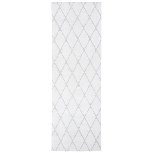 Kayoom PREPROGA Vivica 225 Wei&szlig; / Graublau 80/250 cm taftano siva, bela Cene