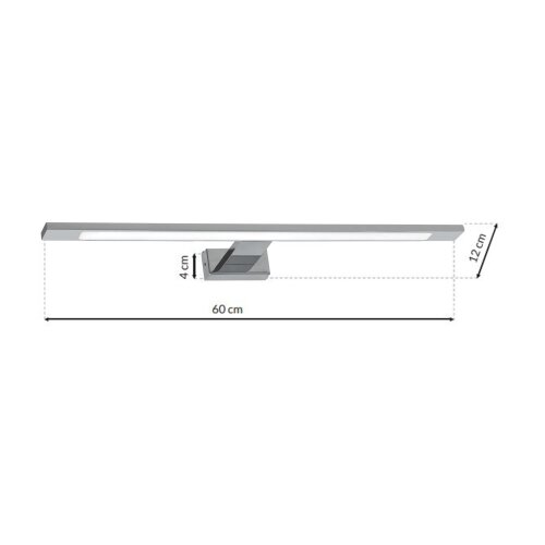  LED kupatilsko osvetljenje za ogledalo SHINE LED/12W/230V 60 cm IP44 sjajni hrom Slike