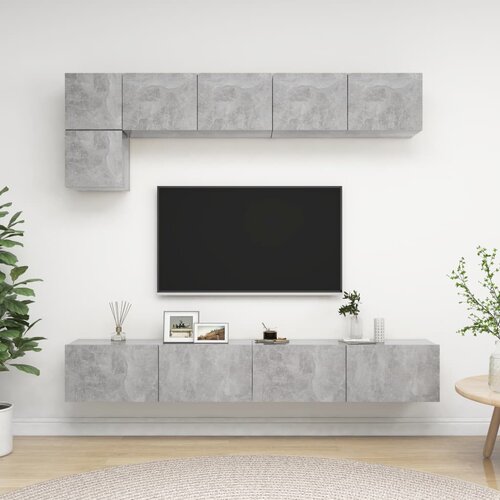 vidaXL Komplet TV omaric 5-delni betonsko siva iverna plošča Cene